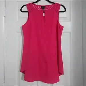Nicole by Nicole Miller Pink Flowy Top, Medium